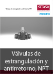 Vlvulas de estrangulacin y antirretorno, NPT