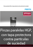 Pinzas paralelas HGP, con tapa protectora contra partculas de suciedad