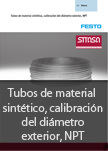 Tubos de material sinttico, calibracin del dimetro exterior, NPT